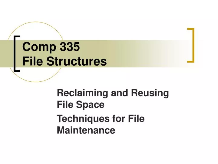 comp 335 file structures