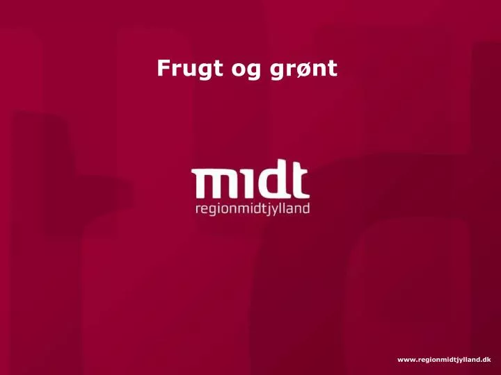 frugt og gr nt