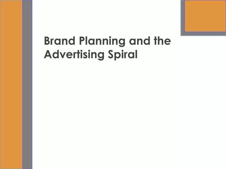 brand planning and the advertising spiral
