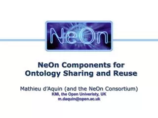 NeOn Components for Ontology Sharing and Reuse