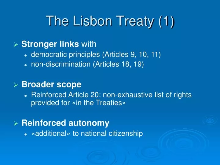 the lisbon treaty 1