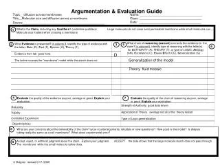 Argumentation &amp; Evaluation Guide