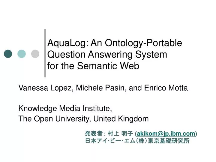 aqualog an ontology portable question answering system for the semantic web