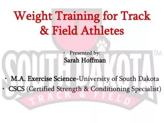 Weight Training for Track &amp; Field Athletes