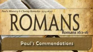 Romans 16:1-16
