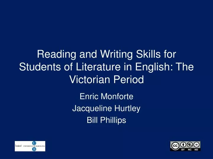 reading and writing skills for students of literature in english the victorian period