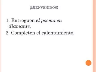 bienvenidos