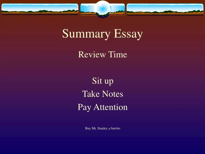 summary essay