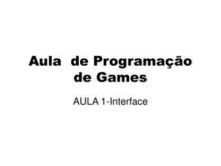 aula de programa o de games