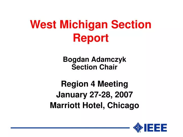 west michigan section report