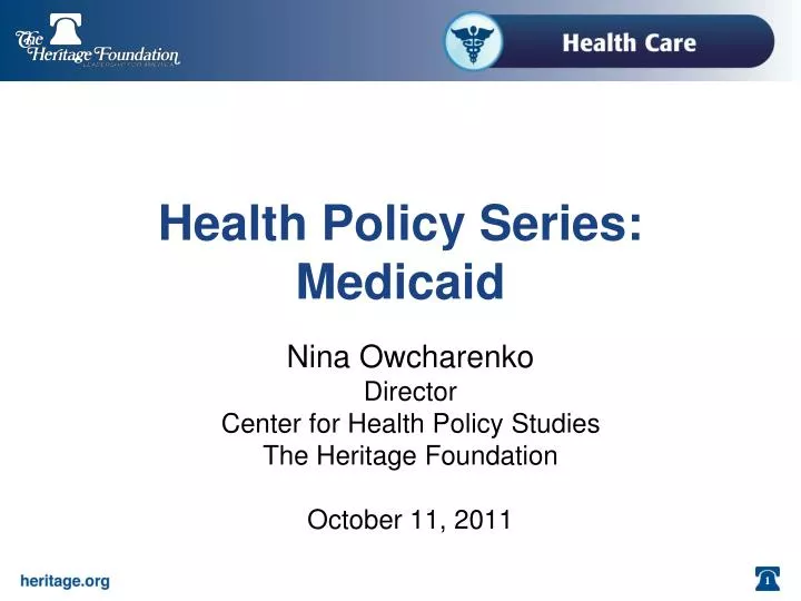 health policy series medicaid
