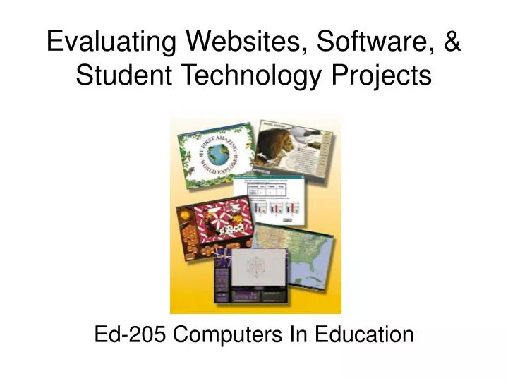 evaluating websites software student technology projects