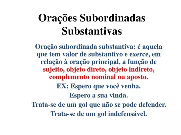 ora es subordinadas substantivas