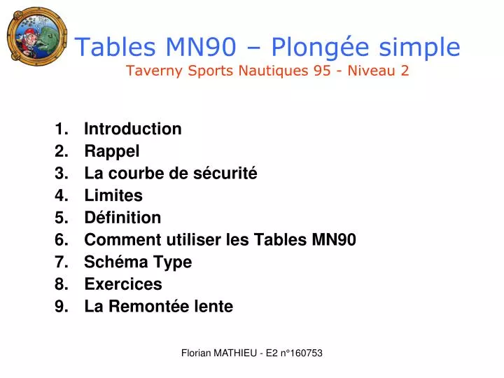 tables mn90 plong e simple taverny sports nautiques 95 niveau 2