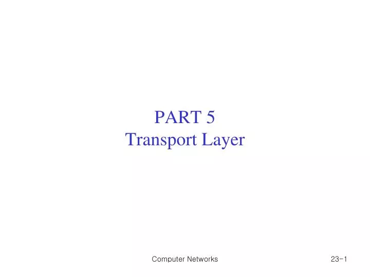 part 5 transport layer