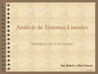 an lisis de sistemas lineales