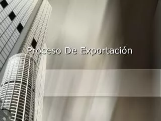proceso de exportaci n