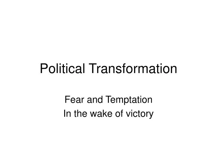 political transformation
