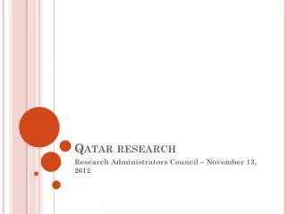 Qatar research