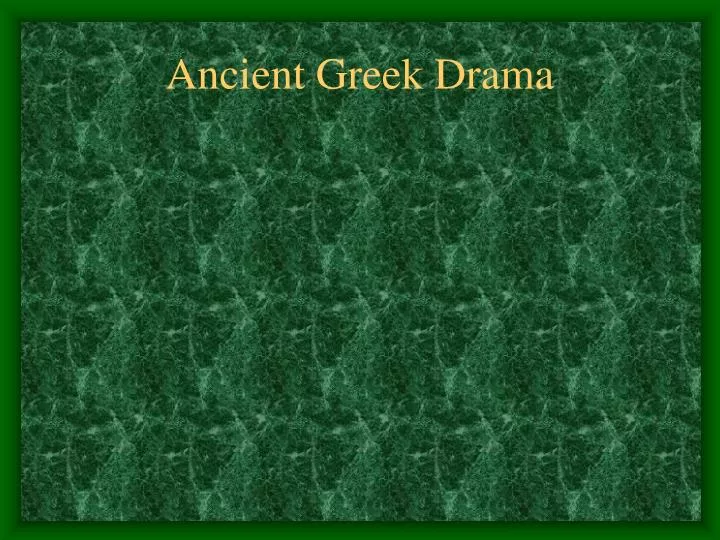 ancient greek drama
