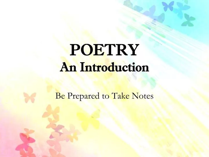 poetry an introduction