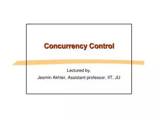 concurrency control
