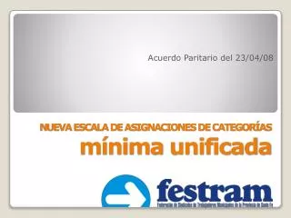 nueva escala de asignaciones de categor as m nima unificada