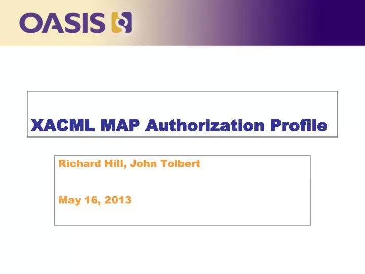 xacml map authorization profile