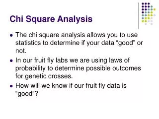 Chi Square Analysis