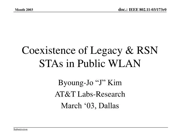 coexistence of legacy rsn stas in public wlan
