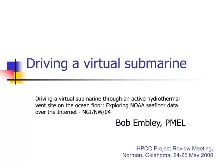driving a virtual submarine