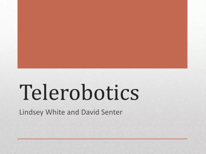 telerobotics
