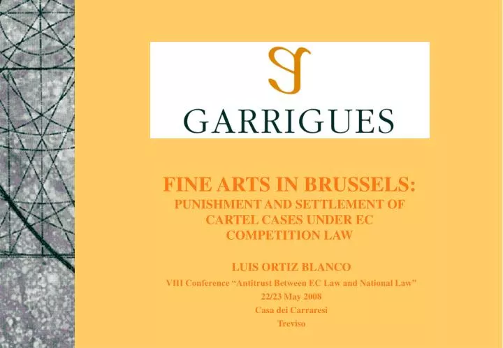 fine arts in brussels punishment and settlement of cartel cases under ec competition law