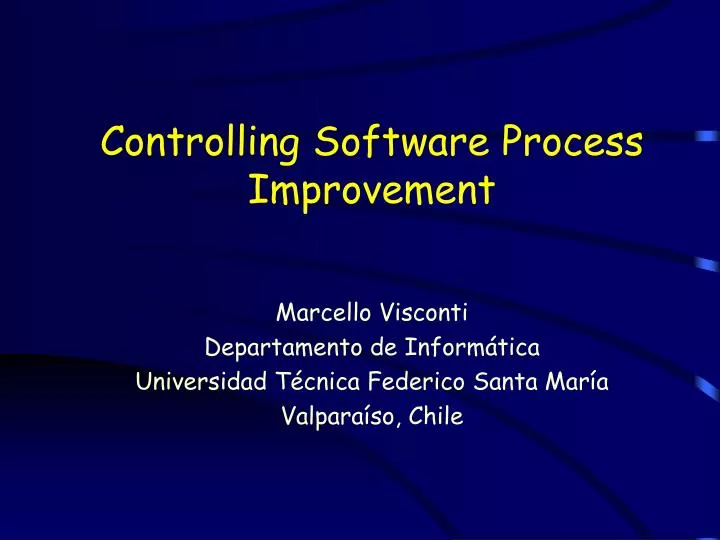 controlling software process improvement