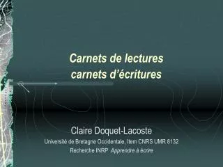 carnets de lectures carnets d critures