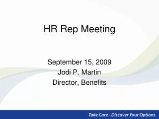 HR Rep Meeting