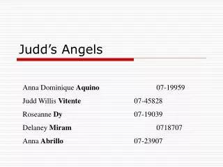 judd s angels