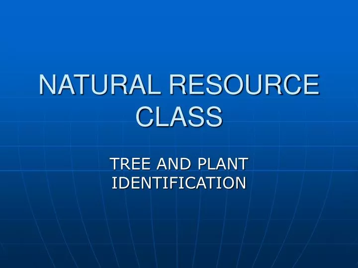 natural resource class