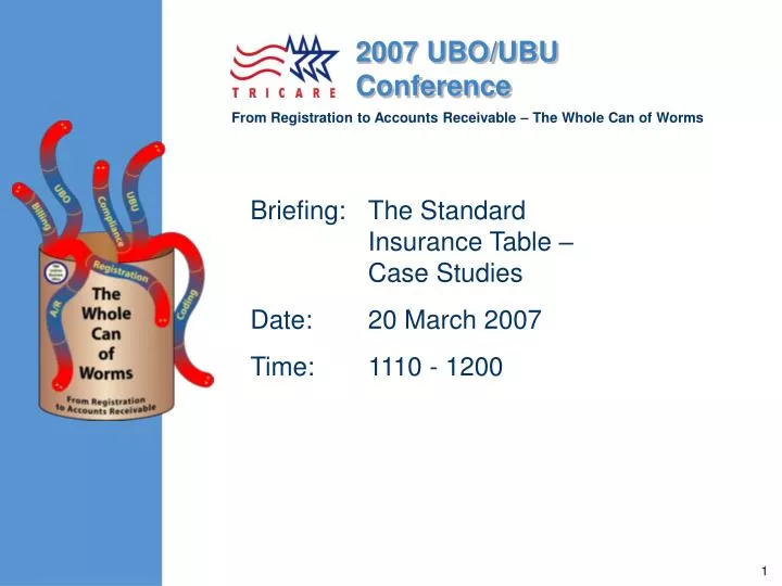 briefing the standard insurance table case studies date 20 march 2007 time 1110 1200