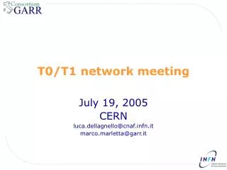 T0/T1 network meeting