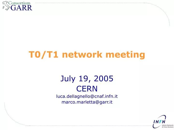 t0 t1 network meeting