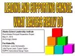 LEADING AND SUPPORTING CHANGE: WHAT LEADERS REALLY DO - slide 1