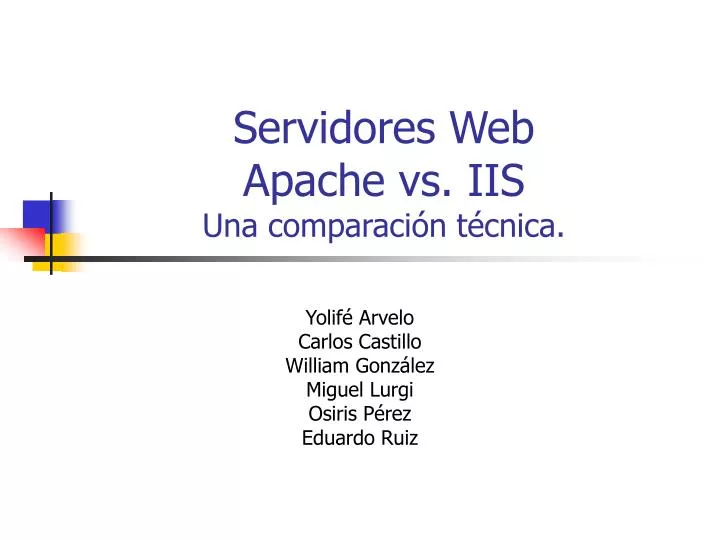 servidores web apache vs iis una comparaci n t cnica