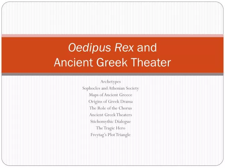 oedipus rex and ancient greek theater
