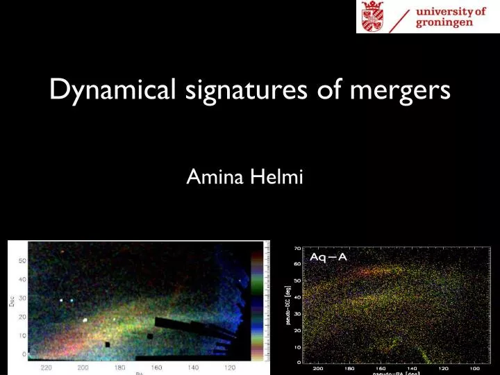 dynamical signatures of mergers