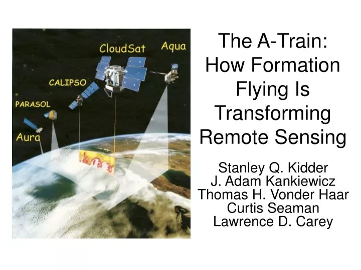 the a train how formation flying is transforming remote sensing