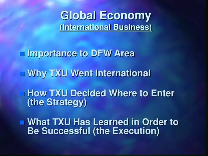 global economy international business