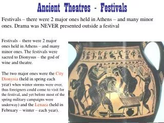 Ancient Theatres - Festivals