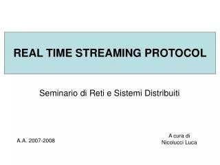 real time streaming protocol