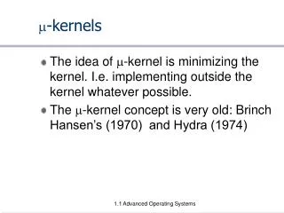 ? -kernels